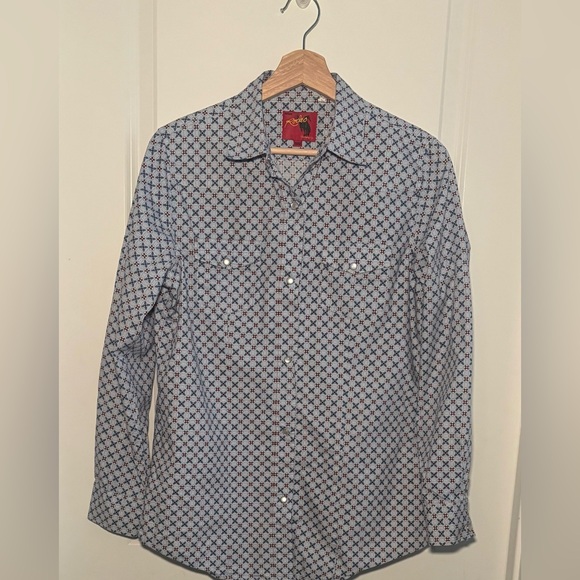 Rodeo Clothing Co Other - Rodeo Clothing Classic Blue Patterned Button-Down Shirt for Kids M/M